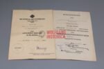 Set Iron Cross 2nd Class & Wound Badge Award Docs (Gren.Rgt.172) (1944-45)