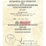 Winterschlacht im Osten Award Doc: Grenadier-Regiment 107 (34.Inf.Div.)