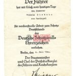 Deutsche-Schutzwall Ehrenzeichen Award Doc