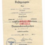 Wound Badge in Black Award Doc: Jäger-Bataillon 9