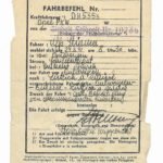 Wehrmacht Driving Permit Antwerpen to Luik