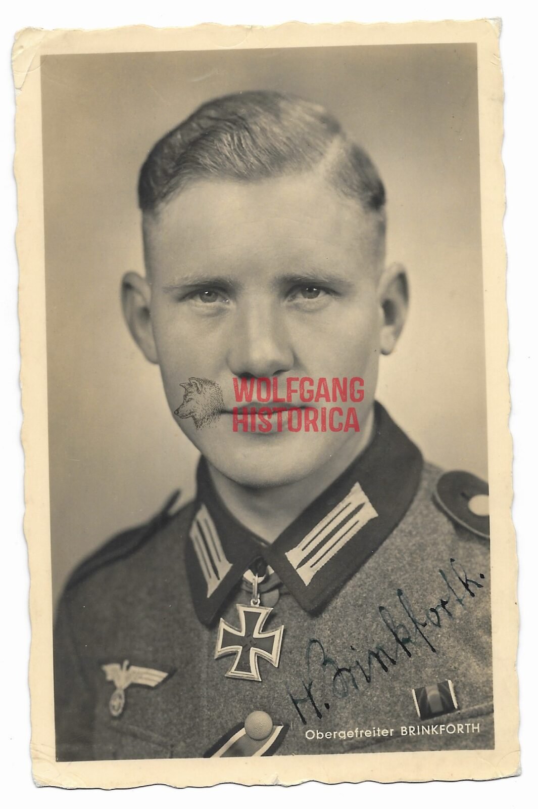 F351 - Brinkforth - 1 Hubert Brinkforth - Infanterie-Regiment 25 (Wartime Signature) - Image 1