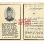 Waffen-SS Death Card - KIA Beglavo