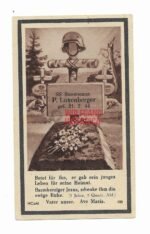 Waffen-SS Death Card - KIA Pleskau 1944 - Beautiful Photo! - Image 2