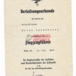 Pilot Badge Award Doc: Me-262 Ace (!)