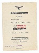 Pilot Badge Award Doc: Me-262 Ace (!)