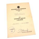EK2 Award Doc: Gebirgsjäger-Regiment 143 (6.Geb.Div) (1945!)