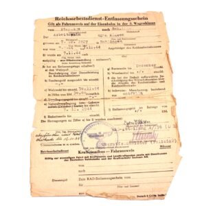 Reichsarbeitsdienst-Entlassungsschein