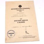 EK2 Award Doc - schw. PzJgAbt 654 (Jagdpanther) (Westfront '44)