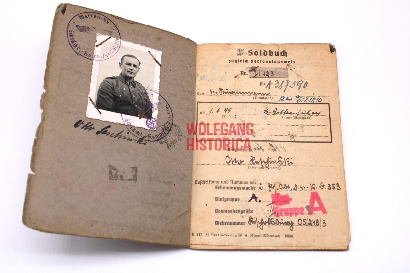 IMG_5279 SS-Soldbuch - SS-Polizei-Division (1x Award) - Image 1