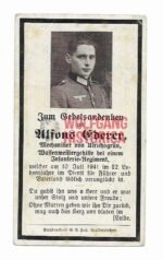 Death Card: KIA July 10, 1941 at Wujwieze (Inf.Rgt.135, 45.Inf.Div.)