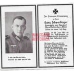 Death Card: KIA June 22, 1941 at Brest-Litowsk (Inf.Rgt.130, 45.Inf.Div.)