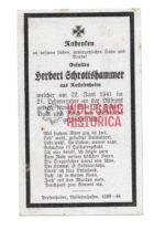 Death Card: KIA June 22, 1941 at Lemberg (Inf.Rgt.486, 262.Inf.Div.)