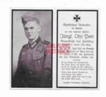 Death Card: KIA June 28, 1941 at Leszniow (Inf.Rgt.199, 57.Inf.Div.) - UNKNOWN BADGE