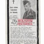 Death Card: KIA January 31, 1945 - Westfront (Fallschirmjäger)