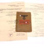 Soldbuch Officer Lds.Btl.658 & Sich.Rgt.194 (France '44) (Family lived in USA)