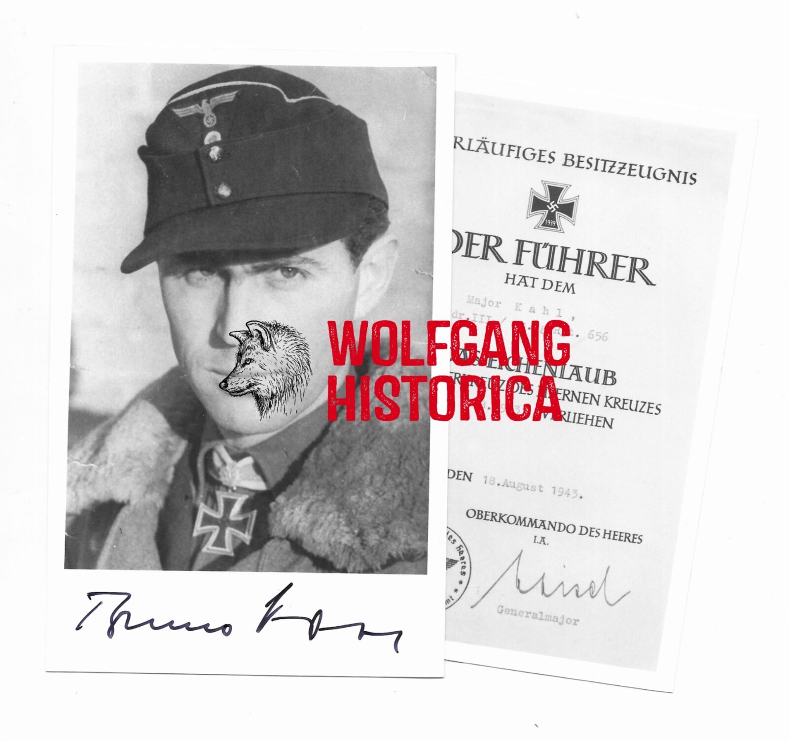 COVM964 - Kahl Bruno Kahl – Panzer-Regiment 21 & Panzerjäger-Regiment 656 (Eichenlaub) - Image 1