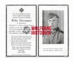 Death Card of Willi Herrmann - KIA in Holland 1942 (Buried in Ysselsteyn)