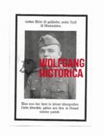 Death Card of Ferdinand Mitterer - KIA in Holland 1945 (Buried in Ysselsteyn)