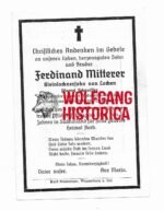 Death Card of Ferdinand Mitterer - KIA in Holland 1945 (Buried in Ysselsteyn) - Image 2