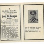 Death Card - German POW died in Brussels, Belgium