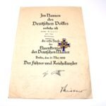 Mutterkreuz in Gold & Award document Set