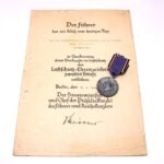 Luftschutz-Ehrenzeichen II. Stufe & Award Document