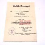 Infantry Assault Badge Doc – Grenadier-Regiment 105 (72.Inf.Div.)