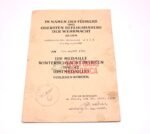 Ostmedaille Award Doc: Jäger-Regiment 228 (101. Jäger-Division)