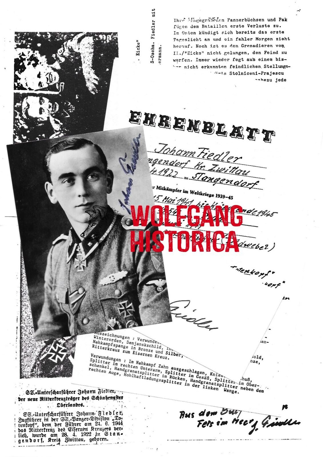 411-9 - Fiedler Johann Fiedler – SS-Panzer-Grenadier-Regiment 6 “Theodor Eicke” - Image 1