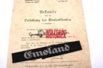 Reichsarbeitsdienst "Emsland" Cufftitle & Award document - Image 2