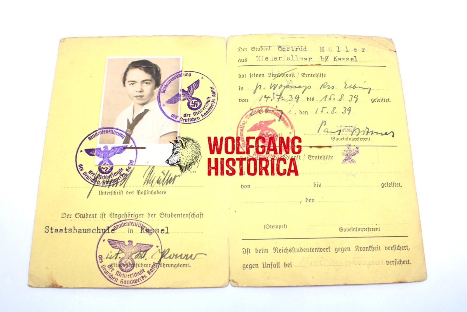 IMG_6131 NS-Studentenbund - Einsatzpaß (Female) - Image 1