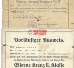 Reserve-Infanterie-Regiment 77 - EK2 & VWA Document Set (Flandern u. Artois)