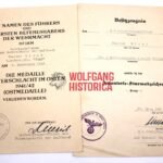 2x Award documents of SS-Brigadeführer und Generalmajor der Waffen-SS Theodor Wisch