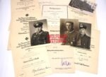 7x Award Doc Set (!) Schützen-Rgt. 1 & Panzergrenadier-Rgt. 394 (TOP SIGNATURES incl. Model!)