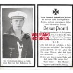 Deathcard of U-Boot Crewmember - U-85