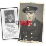 Deathcard & Studioportrait of U-Boot Crewmember – U-444