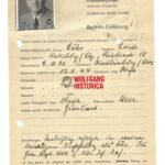 GdR Membership Application of Erich Löhr – 121. Infanterie-Division