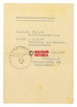 Wehrpass: Stabsarzt Jäger-Btl. 5, Ski-Jäger-Regiment - Killed in Action (2x Awards) - Image 12