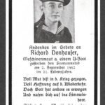 Deathcard of U-Boot Crewmember - U-Boot "U-222" (Collided with "U-626")