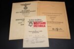 Stunning Kriegsverdienstkreuz 2. Klasse Award Doc Set (3x!)