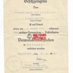 Wound Badge in Black Award Doc: Grenadier-Regiment 428 (129. Infanterie-Division)