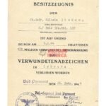 Wound Badge in Black Award Doc: Feldersatz-Bataillon 122 (122. Infanterie-Division)