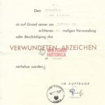 2x Award Docs: VWA Schwarz & WIO - Inf.Rgt.358 (205.Inf.Div.) (Beautiful VWA Document!)