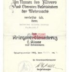 KVK2X Award Doc: Feldzeug-Kraftwagen-Kolonne 7 (Signed by Eduard Wagner, July 20 Plot - Committed Suicide!)