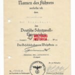 Deutsche-Schutzwall Ehrenzeichen - Westwall Medal Award Doc