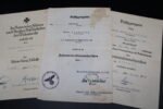 3x Award Docs, Soldbuch & Arbeitspass: Inf.Rgt.154 & Flak-Abt. 879 - Image 3