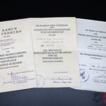 3x Award Docs: Freiwilligen-Stamm-Rgt. 4, Gren.Rgt. 757 (Westfront 1944-45!) - Ostvölker Auszeichnung 2. Klasse in Silber!