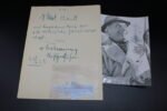Press Photo & Signed Piece of Reichssportführer Hans von Tschammer und Osten
