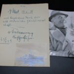 Press Photo & Signed Piece of Reichssportführer Hans von Tschammer und Osten